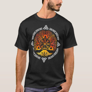 Coole Norse Viking Yggdrasil Awe Tree of Life Retr T-Shirt