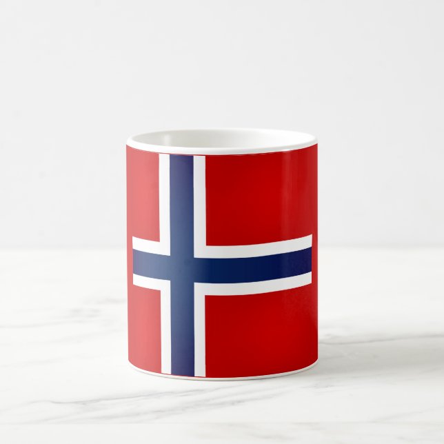 Coole norwegische Flagge Kaffeetasse (Mittel)