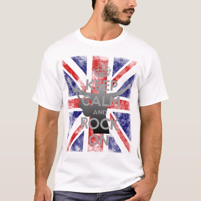 Coole Not Behaltend Ruhe und Felsen auf britischer T-Shirt (Vorderseite)