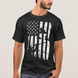 Coole Not leidende Vintage US-Flaggenjagd T-Shirt