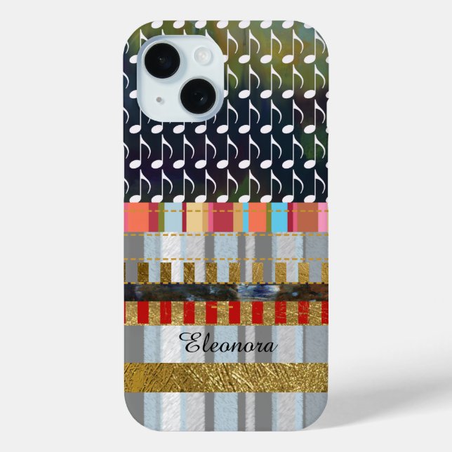 coole Noten und Streifen Case-Mate iPhone Hülle (Rückseite)