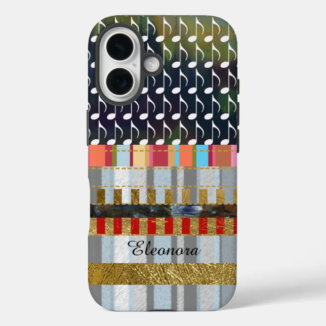 coole Noten und Streifen Case-Mate iPhone Hülle (Rückseite)
