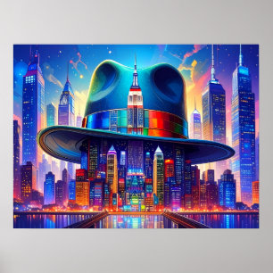 Coole NYC-Kunst New York City in meinem Hut  Poster