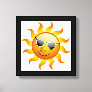 COOLE OBERFLÄCHENSONNE LEINWANDDRUCK