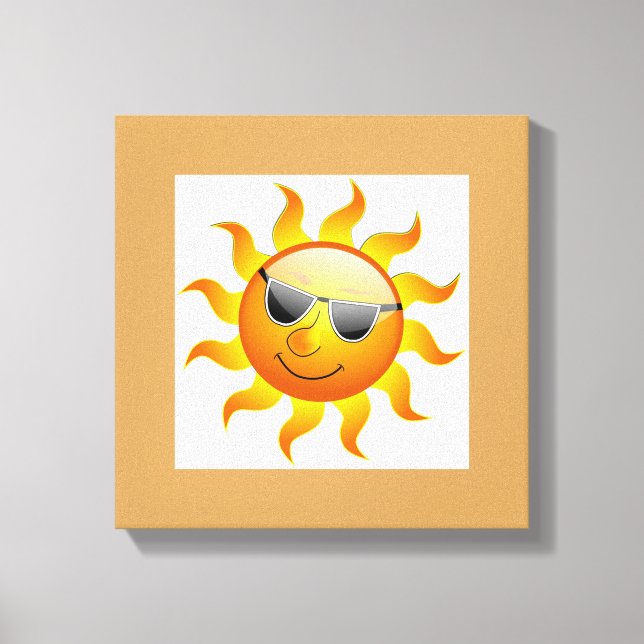 COOLE OBERFLÄCHENSONNE LEINWANDDRUCK (Vorderseite)