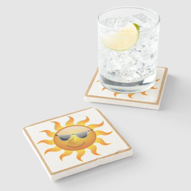 COOLE OBERFLÄCHENSONNE STEINUNTERSETZER (Seitenansicht)