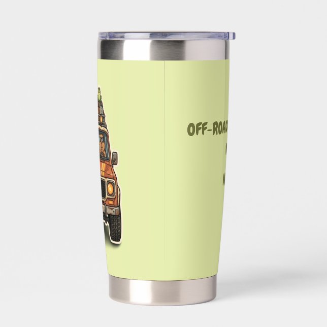 Coole Off-Road-Capybara-Camping-Anpassung  Thermobecher (Links)