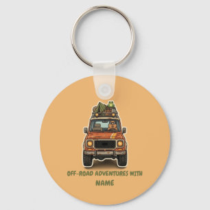 Coole Offroad-Capybara-Camping-Hülle individuell Schlüsselanhänger