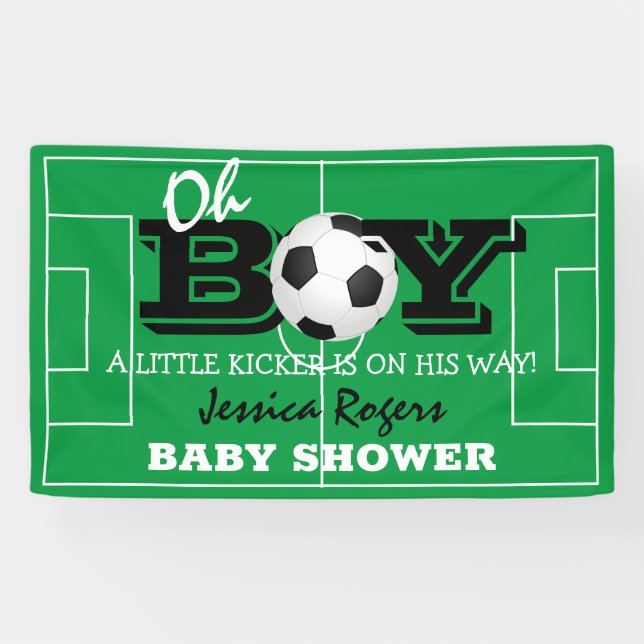 Coole "Oh Boy" Fußball Fußball-Fußball-Sport Kinde Banner (Horizontal)