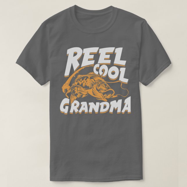Coole Oma Fischen Großmutter Geschenk T-Shirt (Design vorne)