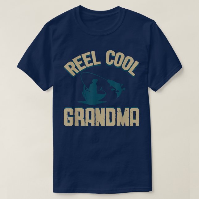 Coole Oma-Fischerei T-Shirt (Design vorne)