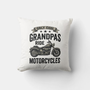 Coole Omas fahren Motorrad Vintage Biker-Shirt Kissen