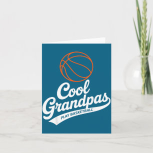 Coole Omas spielen Basketball Opa Illustration Karte