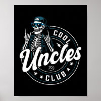 Coole Onkel Club Shirt Lustiger Skelett Onkel Männ
