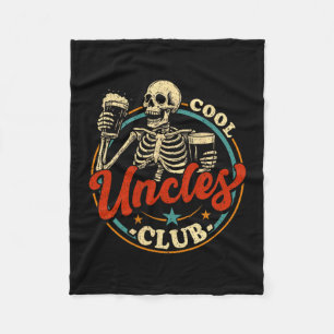 Coole Onkel Club Shirt Onkel Skelett Männer Väter  Fleecedecke