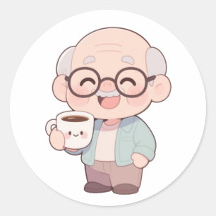 👴 Coole Opa Runder Aufkleber