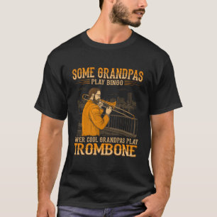 Coole Opa spielen Posaune - Alte grungige Western T-Shirt