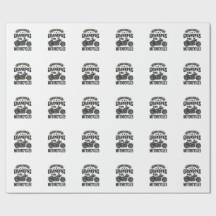 Coole Opas fahren Motorräder Vintage Biker-Shirt Geschenkpapier