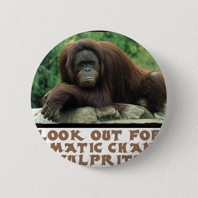 coole Orang-Utan Entwürfe Button (Vorderseite)