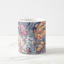 Coole orientalische Drachetätowierungs-Tasse Kaffeetasse