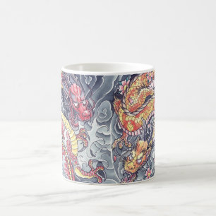 Coole orientalische Drachetätowierungs-Tasse Kaffeetasse