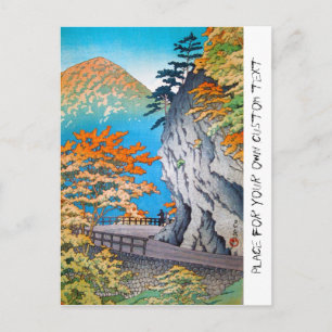 Coole orientalische Herbstgebirgslandschaft Postkarte