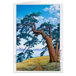 Coole orientalische Japaner Hasui Kawase Baumkunst