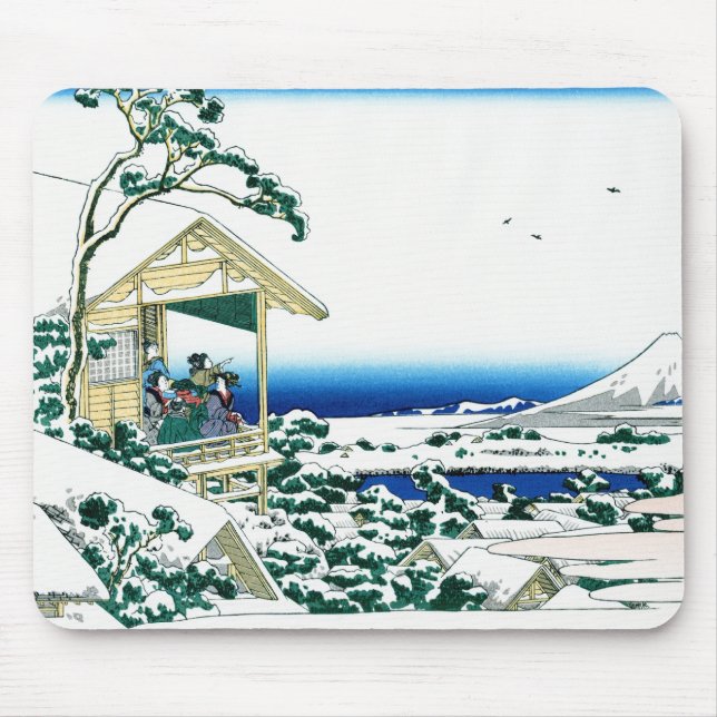 Coole orientalische Japaner Hokusai Fuji Mousepad (Vorne)