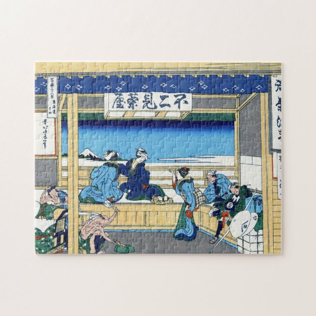 Coole orientalische Japaner Hokusai Fuji Puzzle (Horizontal)
