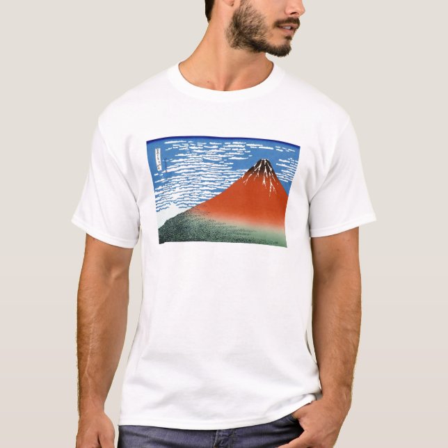 Coole orientalische Japaner Hokusai Fuji T-Shirt (Vorderseite)
