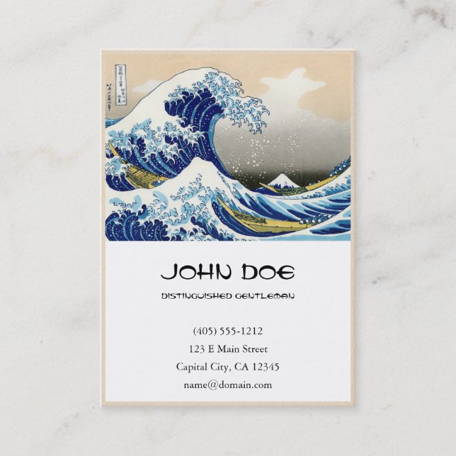 Coole orientalische Japaner Hokusai Fuji Visitenkarte (Vorderseite)