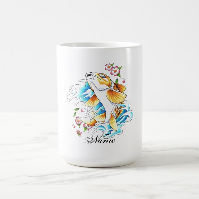Coole orientalische Japaner Koi Kaffeetasse (Mittel)