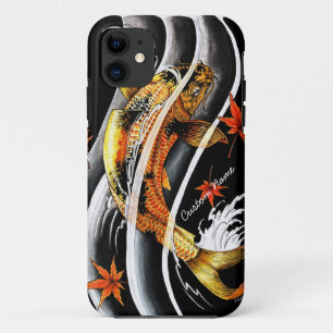 Coole orientalische japanische Gold-Lucky-Koi-Fisc iPhone 11 Hülle