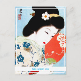 Coole orientalische japanische Klassikerin Geisha Postkarte