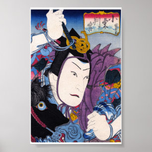 Coole orientalische japanische klassische kabuki-S Poster