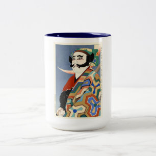 Coole orientalische japanische klassische kabuki zweifarbige tasse