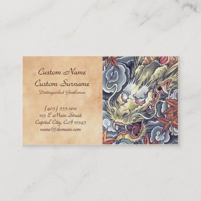 Coole orientalische japanische visitenkarte