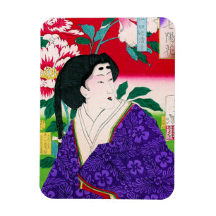 Coole orientalische japanische woodprint magnet