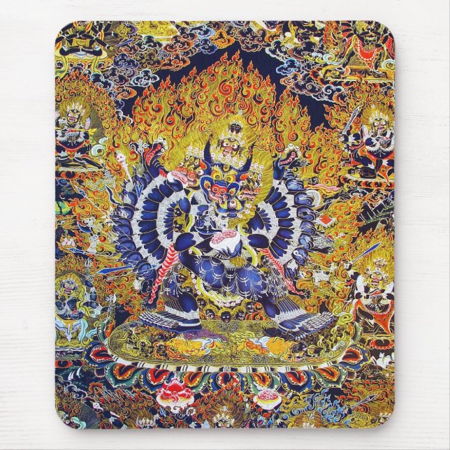 Coole orientalische tangka Yamantaka Mousepad (Vorne)
