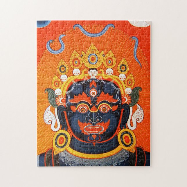 Coole orientalische Thangka Bhairava Tattoo Art Puzzle (Vertikal)