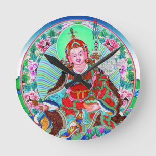 Coole orientalische Thangka-Gott-Tattoo-Kunst Runde Wanduhr
