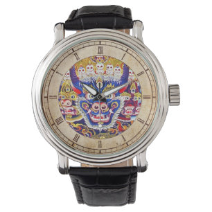 Coole orientalische Thangka Gott Tattookunst Armbanduhr