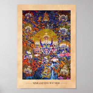 Coole orientalische Thangka Gott Tattookunst Poster