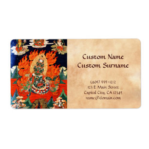 Coole orientalische tibetanische Gott thangka
