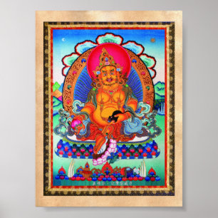 Coole orientalische tibetanische thangka Jambhala Poster