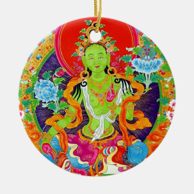 Coole orientalische tibetanische thangka keramik ornament (Vorne)