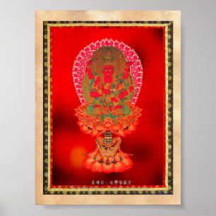 Coole orientalische tibetanische thangka poster