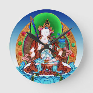 Coole orientalische tibetanische thangka runde wanduhr