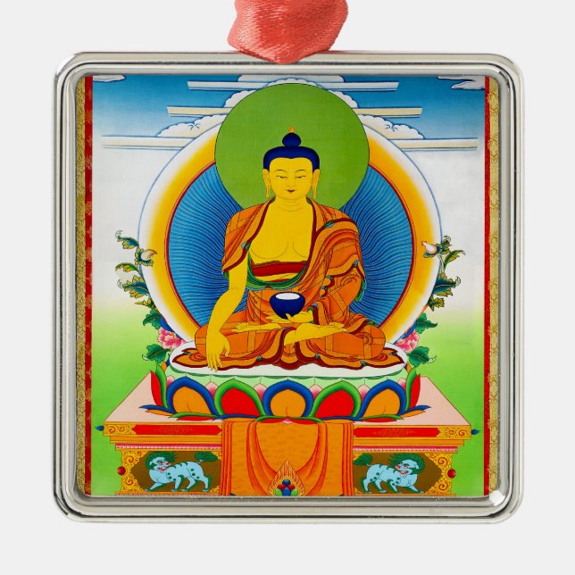 Coole orientalische tibetanische thangka silbernes ornament (Vorne)