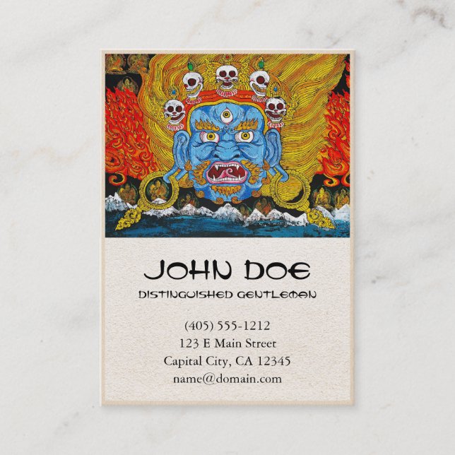 Coole orientalische tibetanische thangka visitenkarte (Vorderseite)